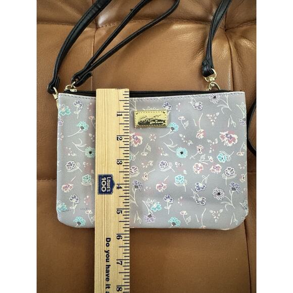 Betsy Johnson Lilac Floral Leather Mini Crossbody Bag Coquette Boho Summer - Picture 11 of 12
